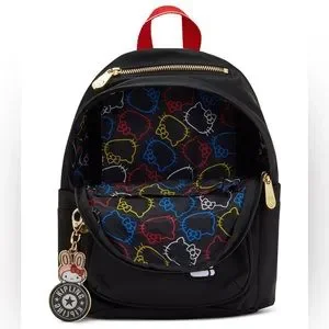 ?Kipling x Sanrio Hello Kitty Rabbit Black Mini Nylon Backpack✨ Sanrio Hello Kitty Halloween Lace Figural Mini Backpack  main image 4